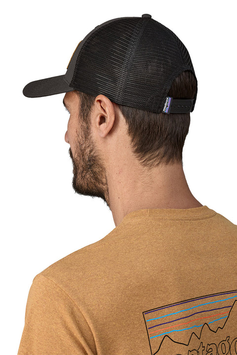 Patagonia Flying Fish LoPro Trucker Hat - Flying Fish Fork: Ink Black- Back on model