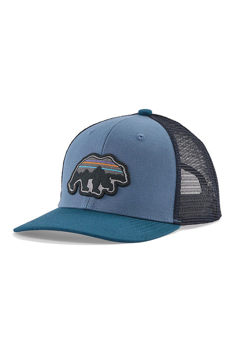 Patagonia Kid's Trucker Hat - Back For Good Bear: Pigeon Blue