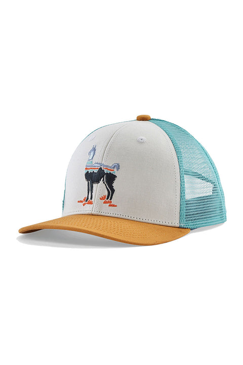 Patagonia Kid's Trucker Hat - Fitz Roy Guanaco: White