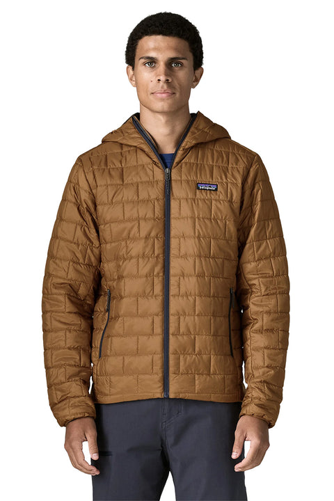 Patagonia Men's Nano Puff Hoody - Deer Brown- Front
