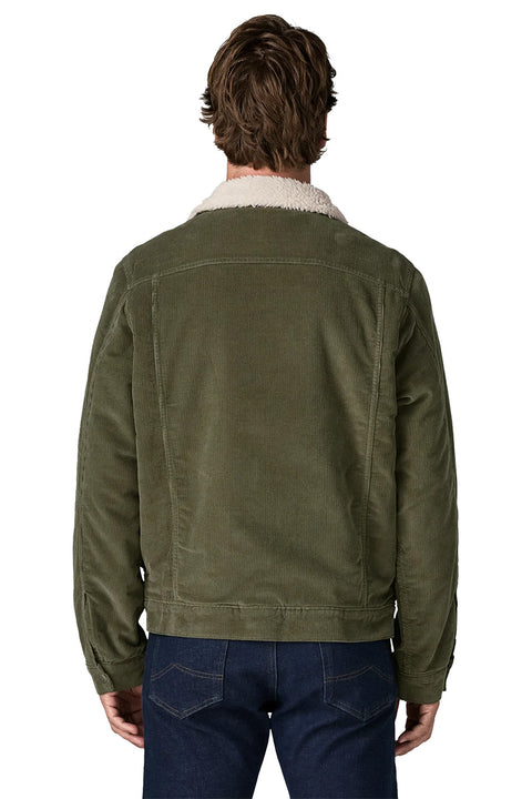 Patagonia Men's Pile Lined Trucker Jacket - Basin Green- Back