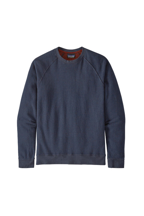 Patagonia Men's Trail Harbor Crewneck Sweatshirt - New Navy / Barn Red- Front