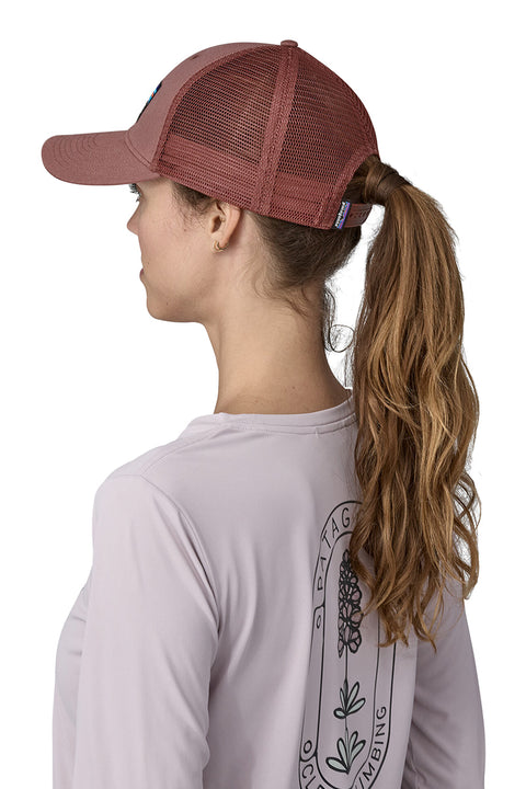 Patagonia P-6 Logo LoPro Trucker Hat - Dulse Mauve- Back on model