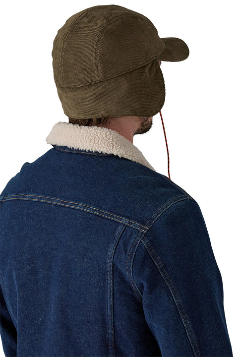 Patagonia Ranger Earflap Cap - Dark Walnut- Back on model