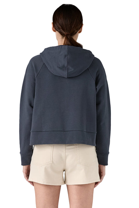 Patagonia Women's Regenerative Organic Certified Cotton Essential Hoody - Smolder Blue- Back