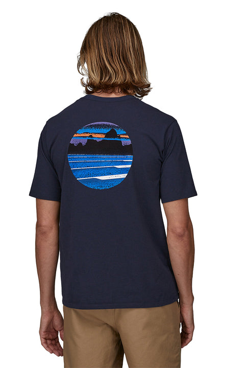 Patagonia Men's Skyline Stencil Responsibiliti-Tee - New Navy - Back
