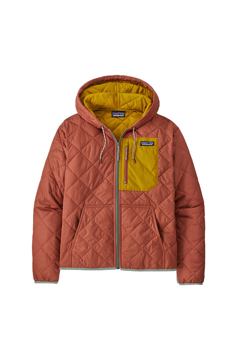 Patagonia Women's Diamond Quilted Bomber Hoody - Burl Red - No Model