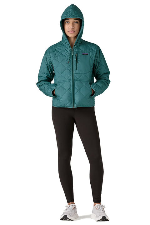 Patagonia Women's Diamond Quilted Bomber Hoody - Wetland Blue- Front