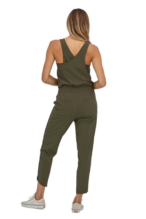 Patagonia Women's Fleetwith Romper - Basin Green - Back