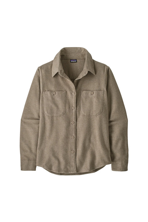 Patagonia Women's L/S Fjord Flannel - Whole Weave: Seabird Grey