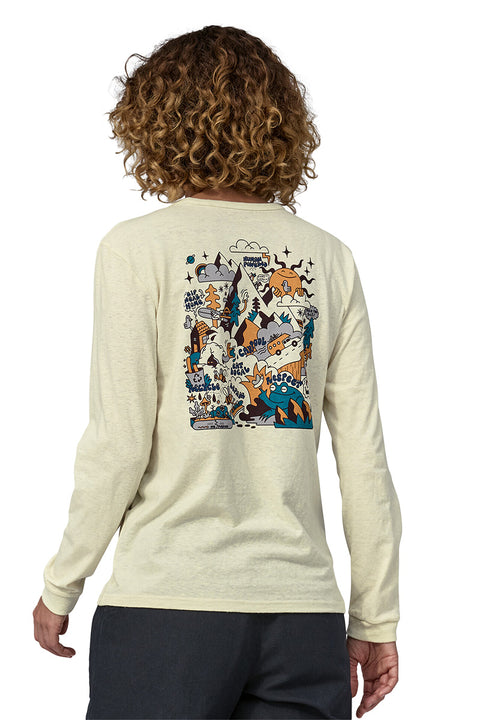 Patagonia Women's L/S How To Slide Responsibiliti-Tee - Birch White - Back