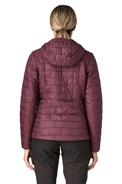 Patagonia Women's Nano Puff Hoody - Berry Fig- Back