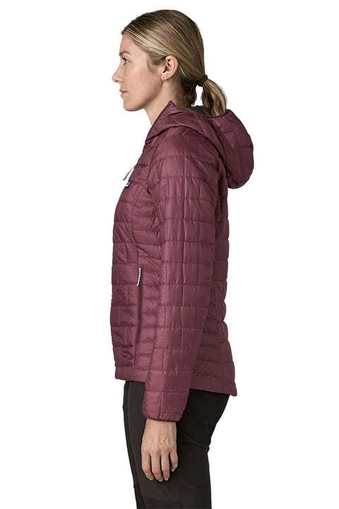 Patagonia Women's Nano Puff Hoody - Berry Fig- Side