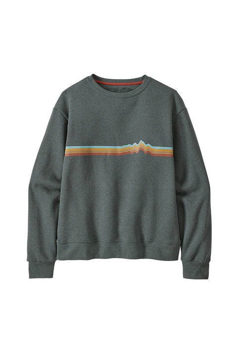 Patagonia Women's Ridge Rise Stripe Uprisal Crew Sweatshirt - Nouveau Green