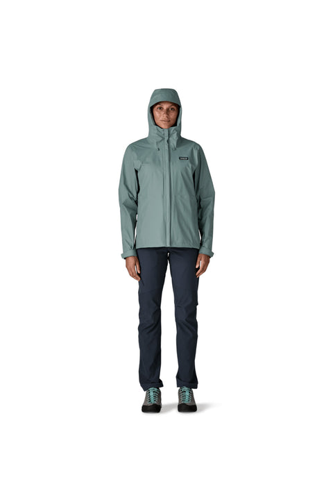 Patagonia Women's Torrentshell 3L Rain Jacket - Blue Sage - Hood Up