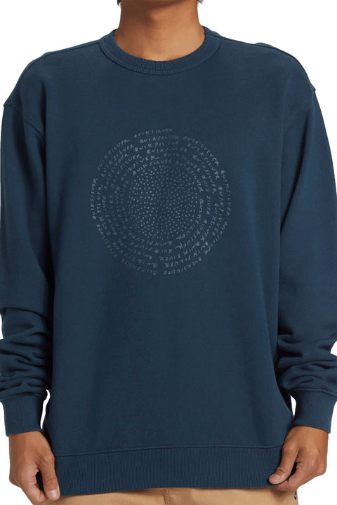 Quiksilver Alex Kopps Crew Neck Sweatshirt - Midnight Navy - Front Closeup