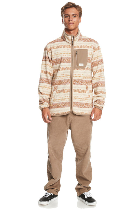 Quiksilver Clean Coasts Zip Up Fleece - Birch Playa Mesa - Full
