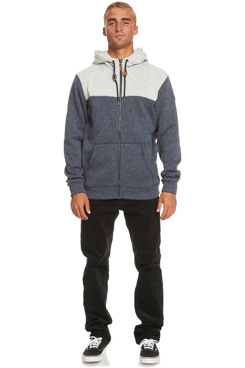 Quiksilver Keller Zip Hoody - Navy Blazer Heather - Full