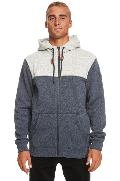 Quiksilver Keller Zip Hoody - Navy Blazer Heather