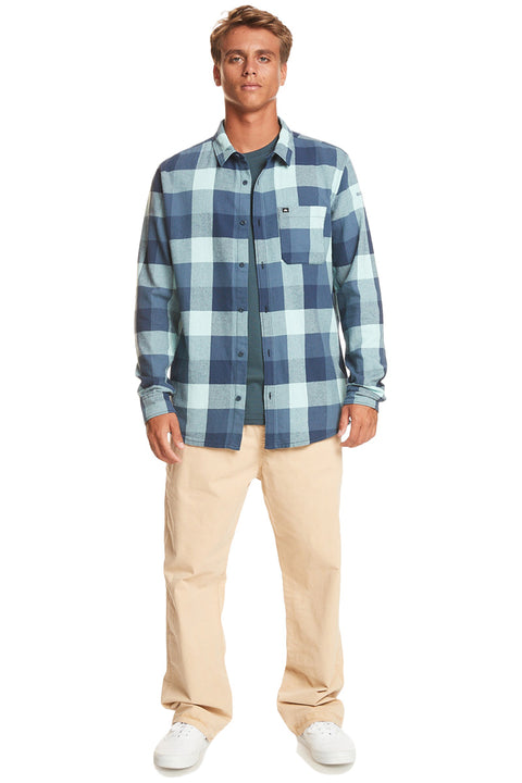 Quiksilver Motherfly Long Sleeve Shirt - Pastel Turquoise Motherfly - Full