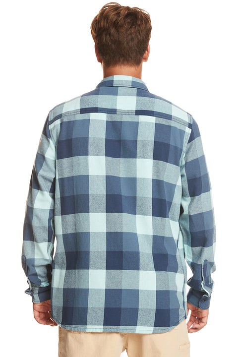 Quiksilver Motherfly Long Sleeve Shirt - Pastel Turquoise Motherfly - Back