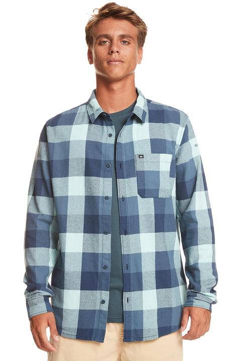 Quiksilver Motherfly Long Sleeve Shirt - Pastel Turquoise Motherfly