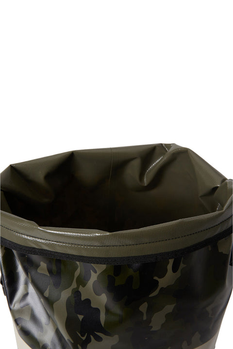 Quiksilver Sea Stash 20L Medium Surf Backpack - Black Camouflage - Top Open Looking in