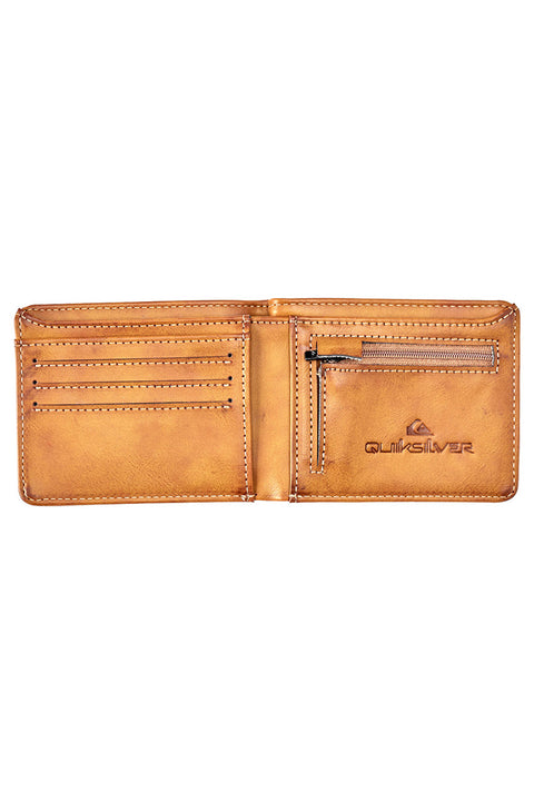 Quiksilver Slim Rays Wallet - Chocolate Brown - Open