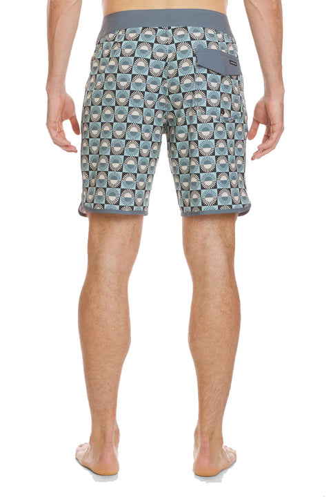 Quiksilver Surfsilk Scallop 19" Boardshorts - Jade Gray - Back