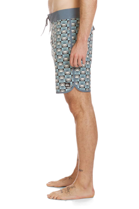 Quiksilver Surfsilk Scallop 19" Boardshorts - Jade Gray - Side