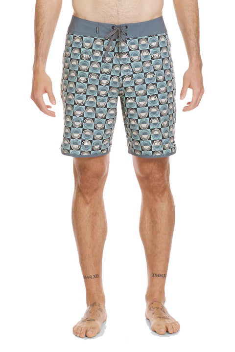 Quiksilver Surfsilk Scallop 19" Boardshorts - Jade Gray