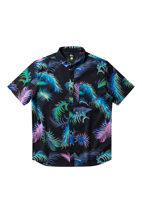 Quiksilver Tropical Glitch Short Sleeve Shirt - Black Tropical Glitch - No Model