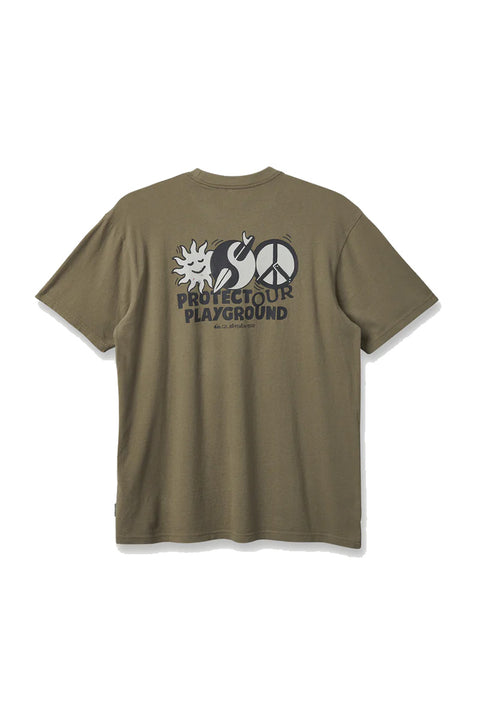 Quiksilver Wake Up World T-Shirt - Aloe- Back