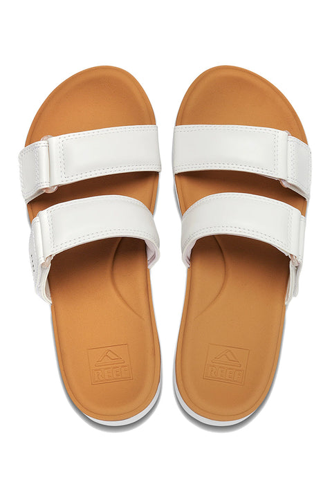 Reef Cushion Cloud Roa Sandals - White / Tan - Top View