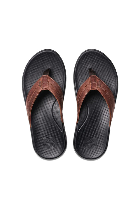 Reef Cushion Phantom 2.0 Leather Sandal - Brown / Black - Top