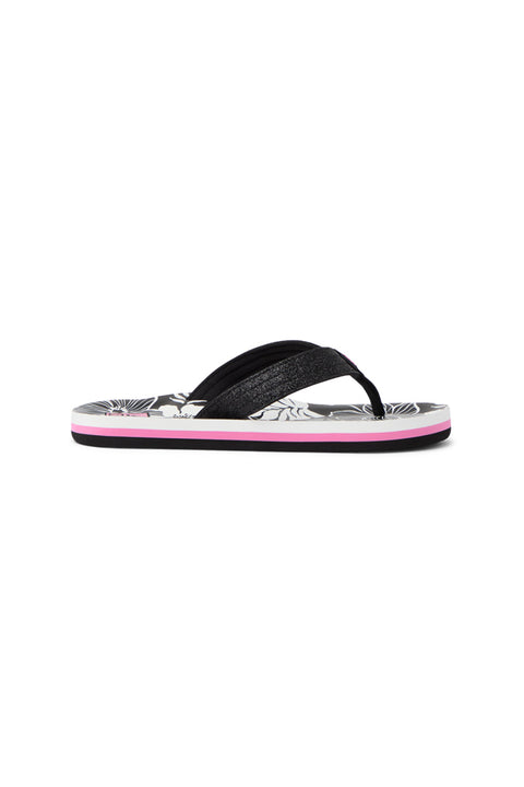 Reef Kids Ahi Sandal - Pink / Black Floral- Side