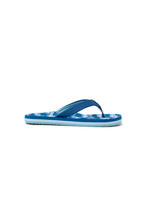 Reef Kids Ahi Sandal - Royal Sharks- Side
