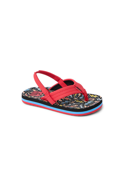 Reef Little Ahi Sandal - Multi Bolts- side