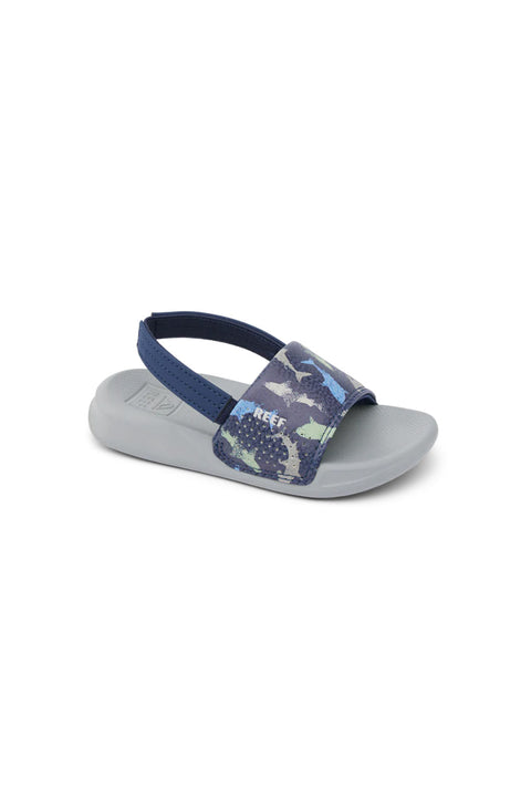 Reef Kids One Slide - Navy Shark - Side
