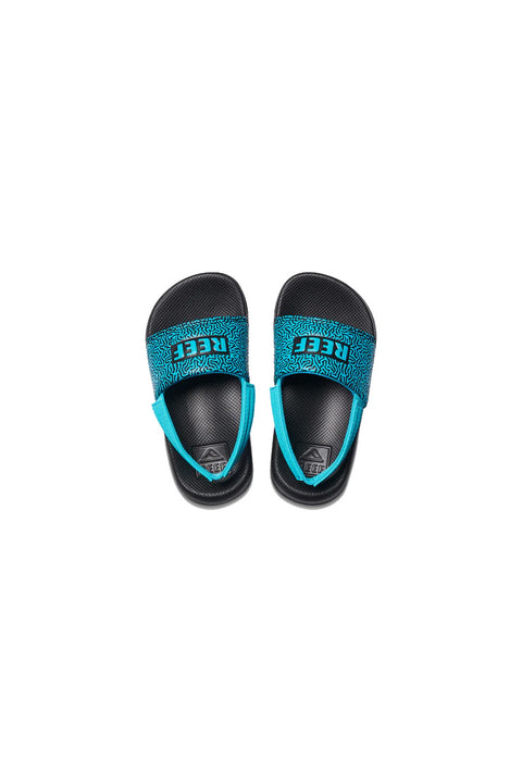 Reef Little One Slide Sandal - Blue Coral - Top