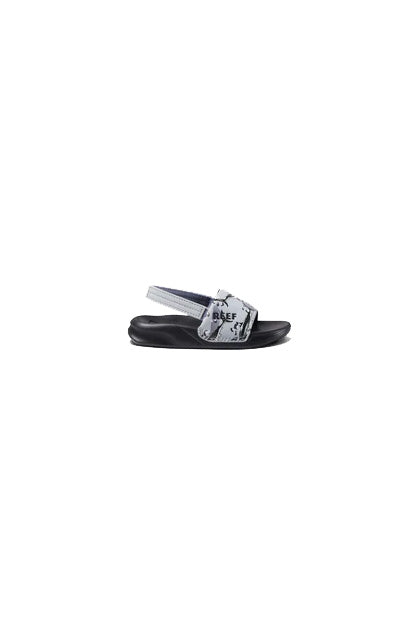 Reef Little One Slide Sandal - Grey Camo Shark - Side