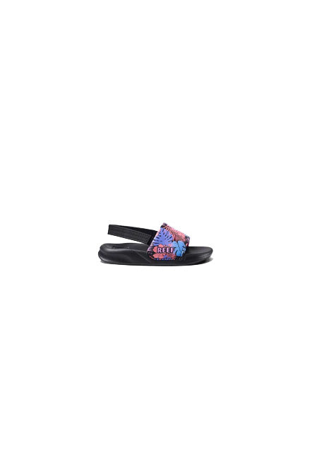 Reef Little One Slide Sandal - Purple Fronds - Side