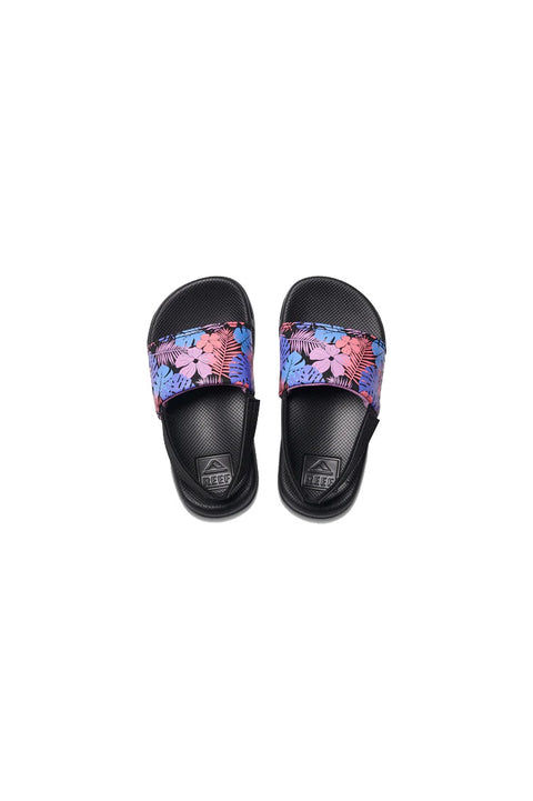 Reef Little One Slide Sandal - Purple Fronds - Top
