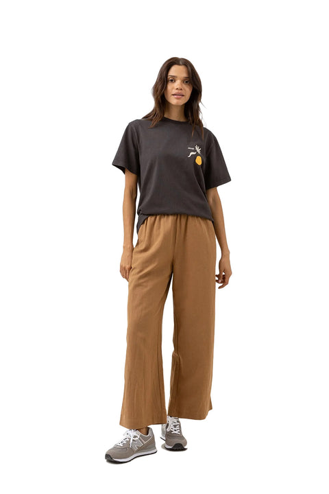 Rhythm Ally Boyfriend Tee - Washed Black - Full