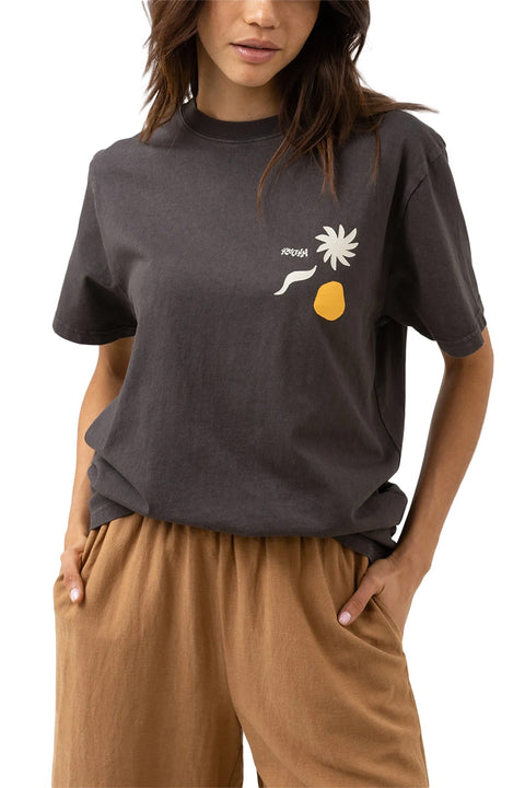 Rhythm Ally Boyfriend Tee - Washed Black