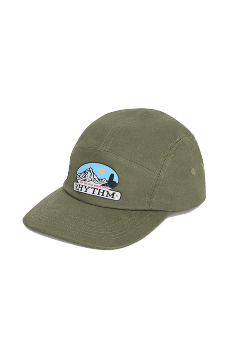 Rhythm Back Country 5 Panel Cap - Olive- Front