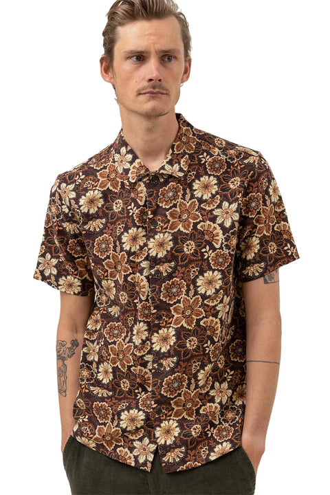 Rhythm Cantabria Linen SS Shirt - Brown