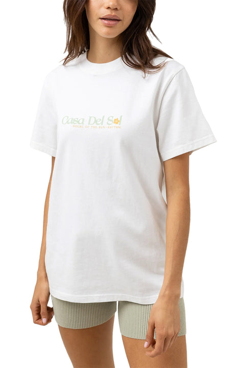 Rhythm Casa Del Sol Boyfriend Tee - Vintage White