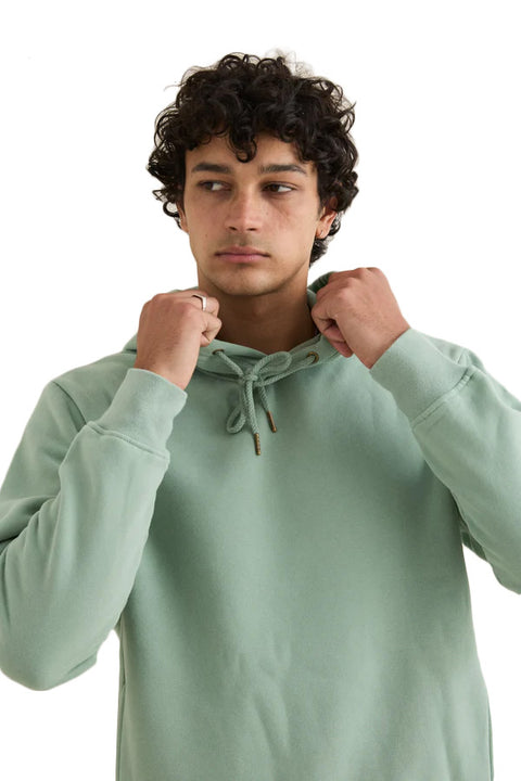 Rhythm Classic Fleece Hoodie - Seafoam- Close up on front