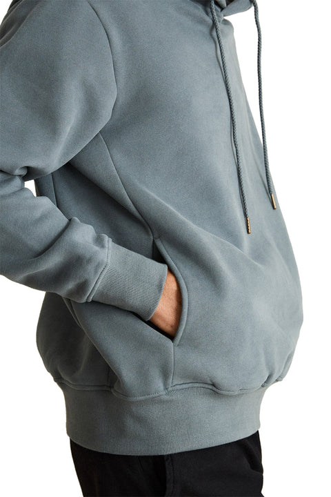 Rhythm Classic Fleece Hoodie - Silver Pine- Close up on pocket